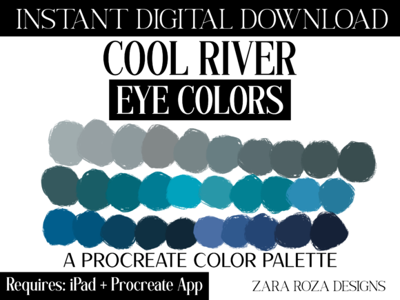 Download Cool River Eye Color Palette Procreate - Color palette Collection