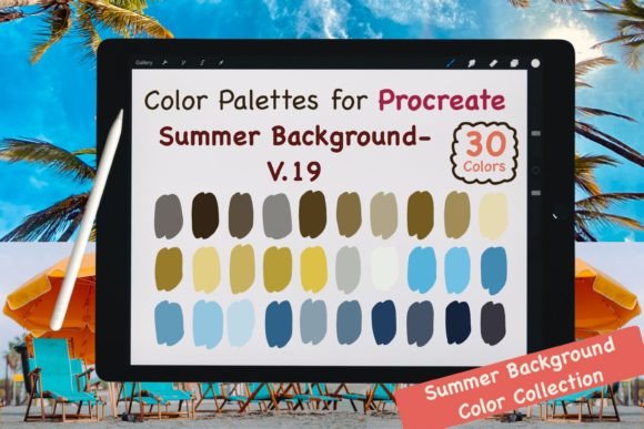 Download Procreate Color Palettes-Summer V.19 - Color palette Collection