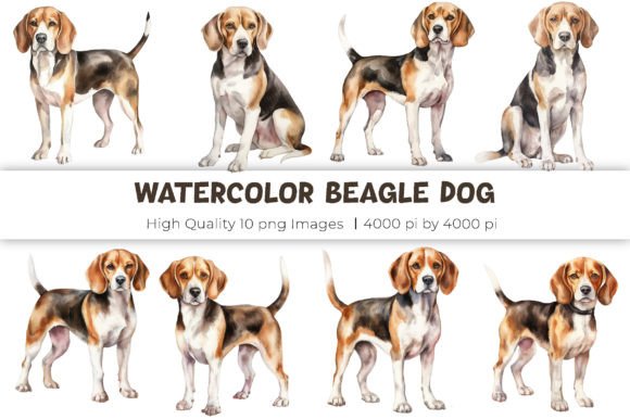 Download Watercolor Beagle Dog Clipart - Beagle Collection