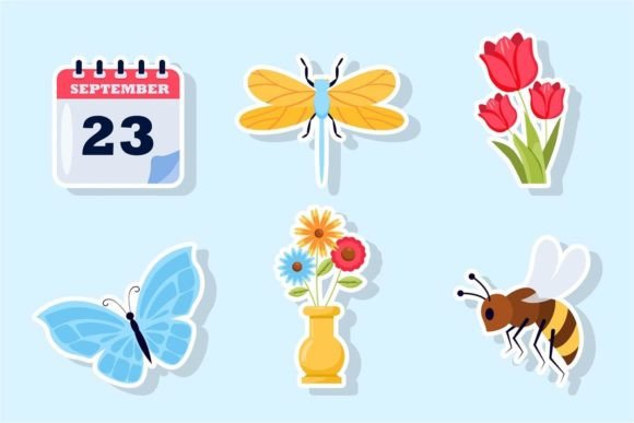 Download Set Collection of Spring Sticker - Spring sticker Collection