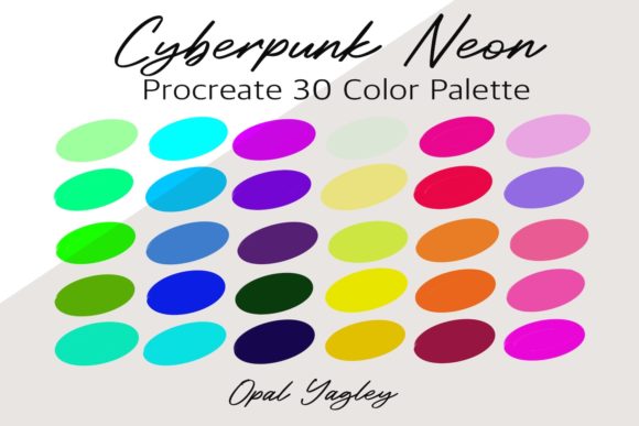 Download Cyberpunk Neon Procreate Color Palette - Premium Resources