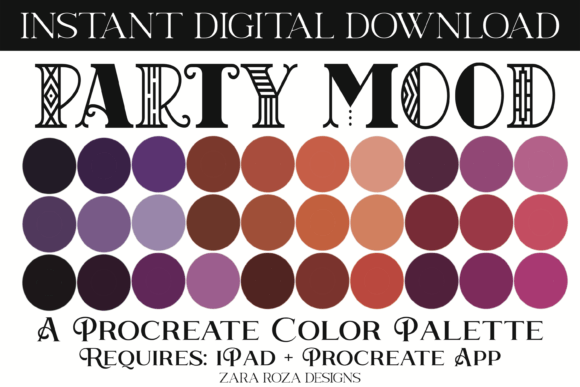Download Party Mood Procreate Color Palette - Color palette Collection