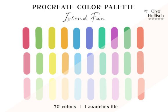 Download Tropical Summer Procreate Color Palette - Color palette Collection