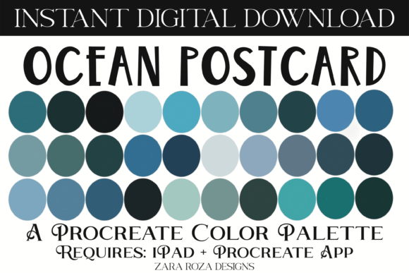 Download Ocean Postcard Procreate Color Palette - Color palette Collection