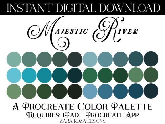Download Majestic River - Procreate Color Palette - Color palette Collection