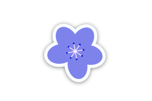 Download Blue Twin Flower Spring Sticker - Premium Resources