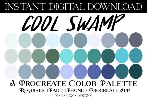 Download Cool Swamp Procreate Color Palette - Color palette Collection