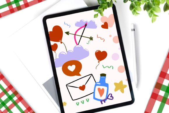 Download Heart Cute Stamps Brushes for Procreate - Cute stamps Collection