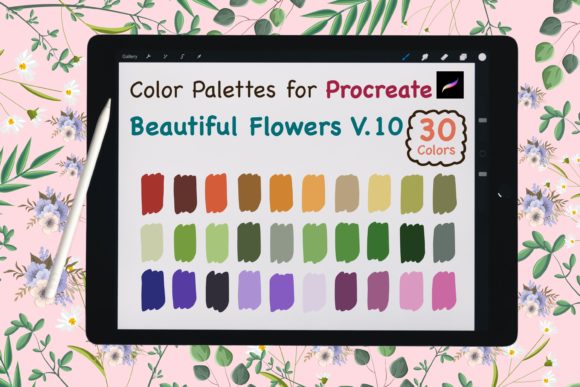 Download Procreate Color Palette-BeautyFlowerV.10 - Color palette Collection