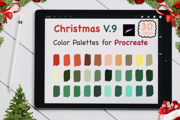 Download Procreate Color Palettes-Christmas V9 - Color palette Collection