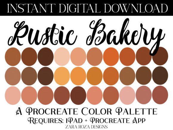 Download Rustic Bakery Procreate Color Palette - Premium Bundle