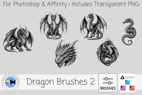 Download Photoshop Dragon Brushes 2 - Premium Resources