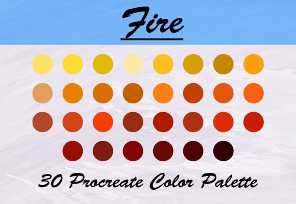 Download Fire Color Palette Procreate Pack - Color palette Collection