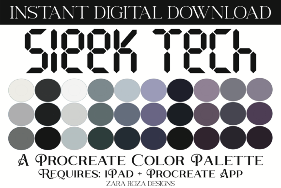 Download Sleek Tech Procreate Color Palette - Color palette Collection
