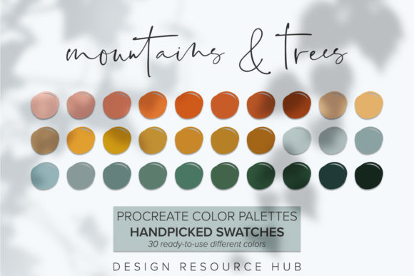 Download Procreate Color Palette: Mountains+Trees - Color palette Collection